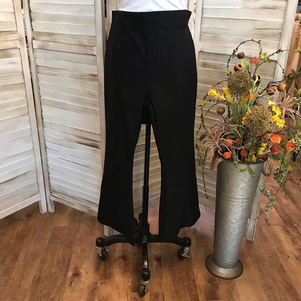 Elastic Waist Kick Flare Pants